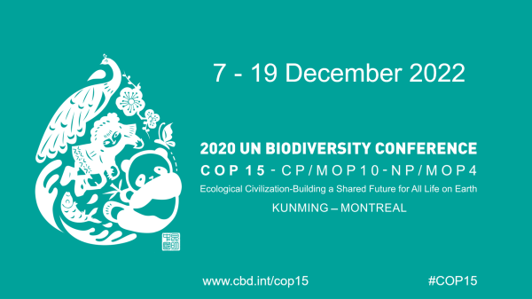 Postponed COP15 CBD will now take place December 5-17, 2022, in Montreal, Canada