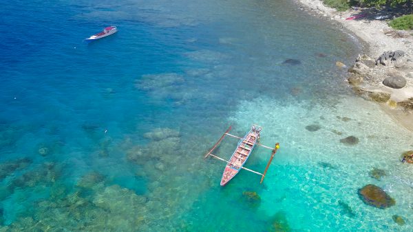 Boats on sea in Ataúro Island, Timor-Leste
